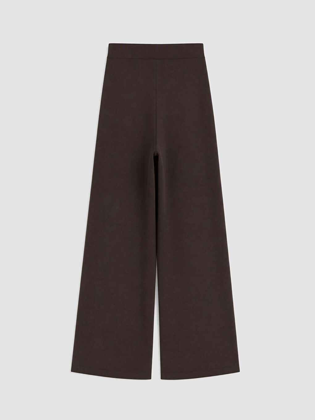 Pantaloni Crep Cu Talie Înaltă Și Picior Evazat Pentru Femei-2