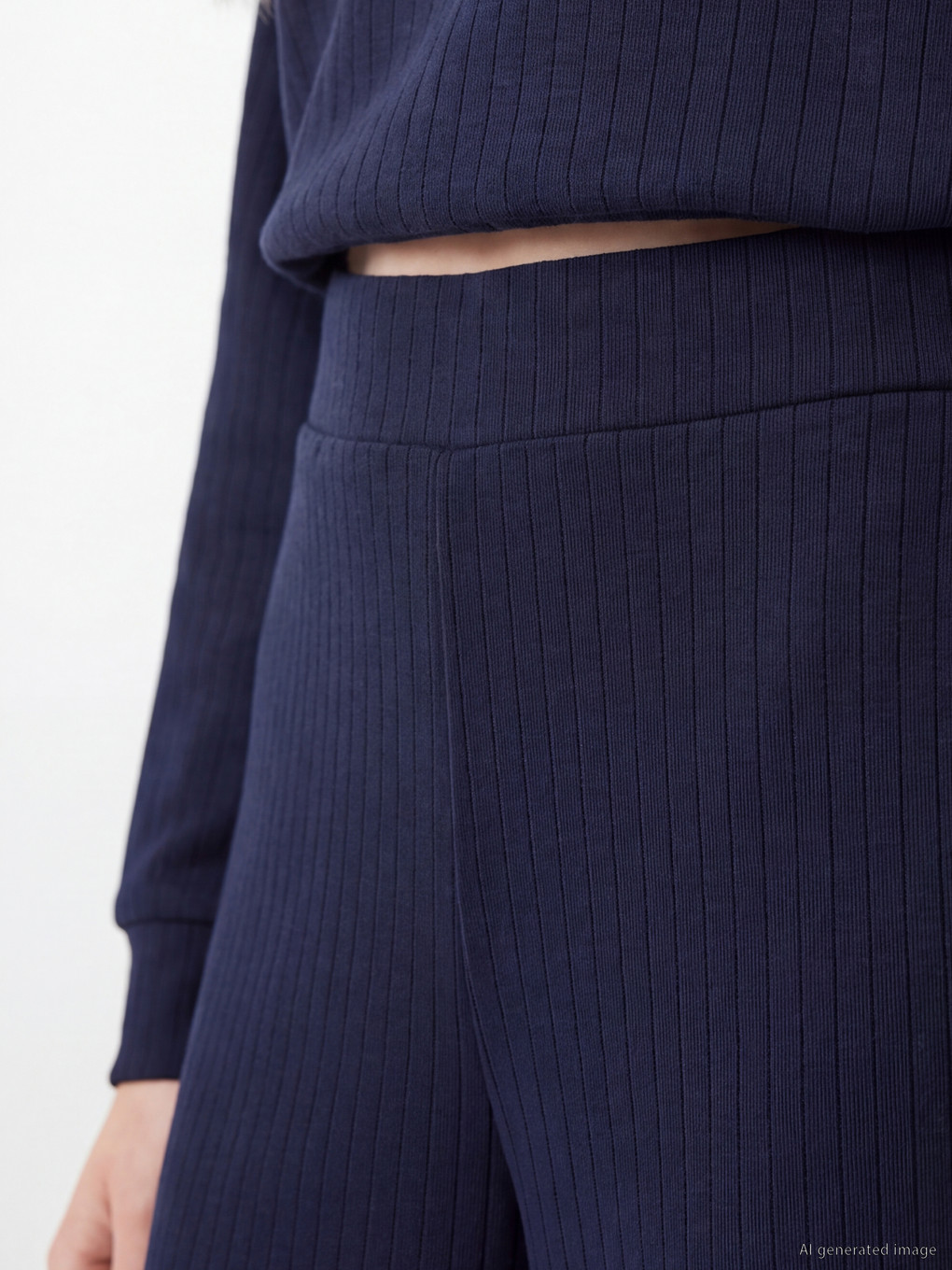 Modal Blended Wide Leg Women's Sweatpants-2