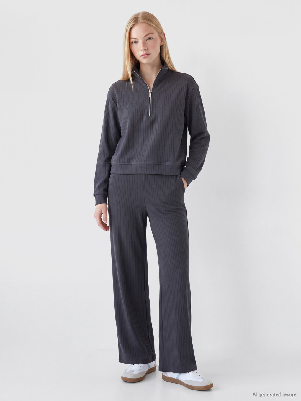  Modal Blended Wide Leg Women's Sweatpants