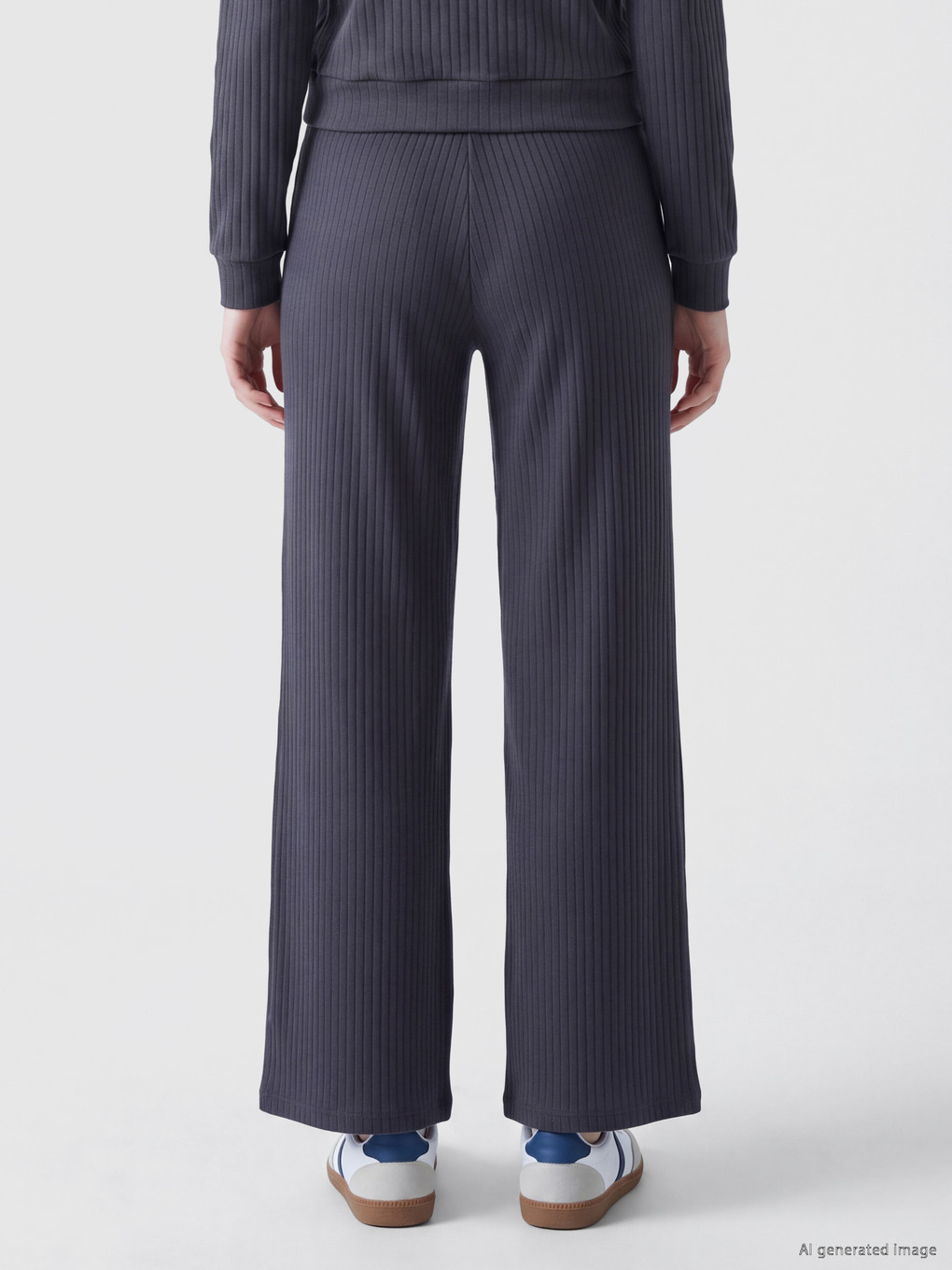 Modal Blended Wide Leg Women's Sweatpants-2