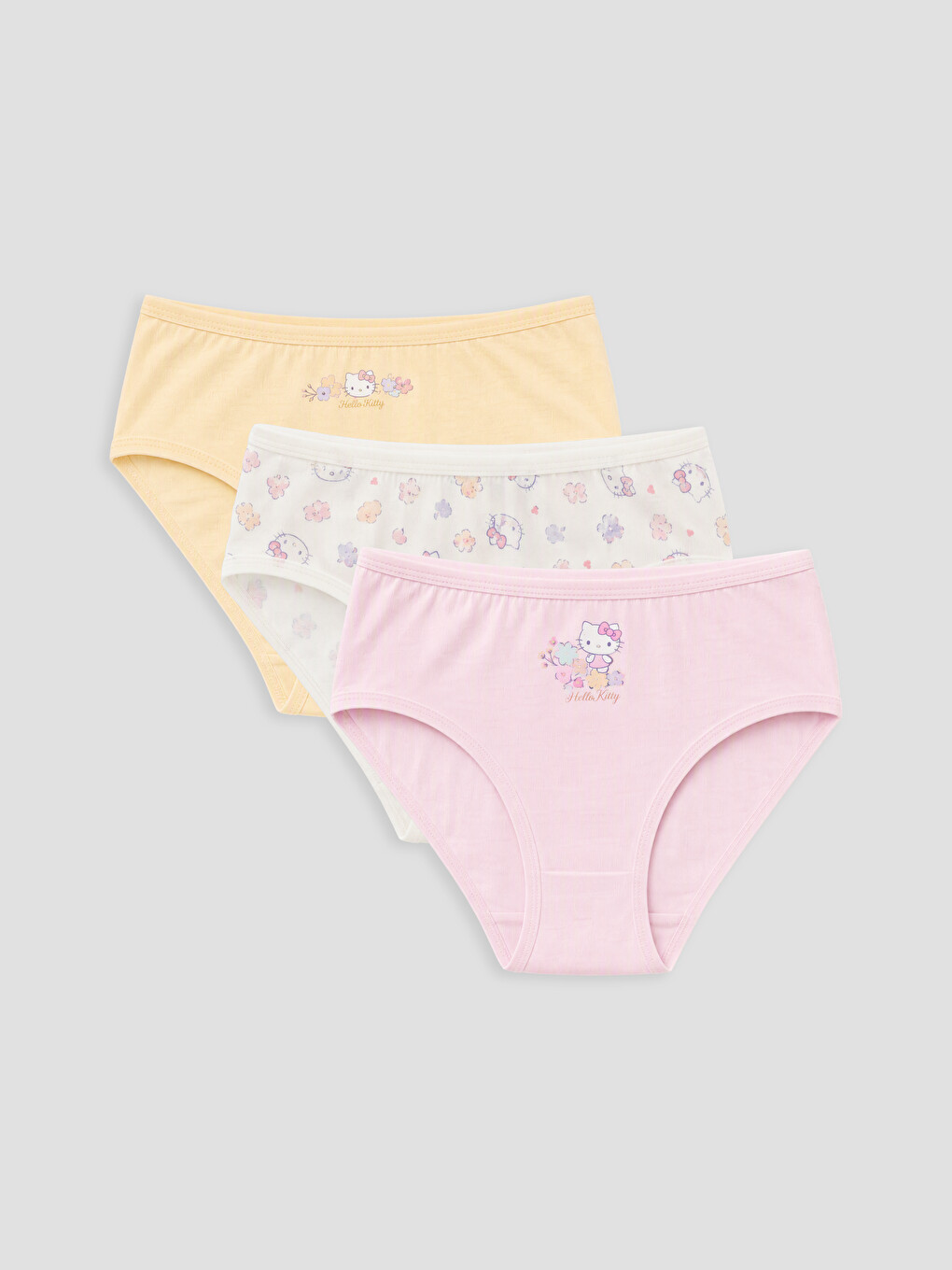 Ekru Hello Kitty Baskılı Kız Çocuk Külot 3'lü-5