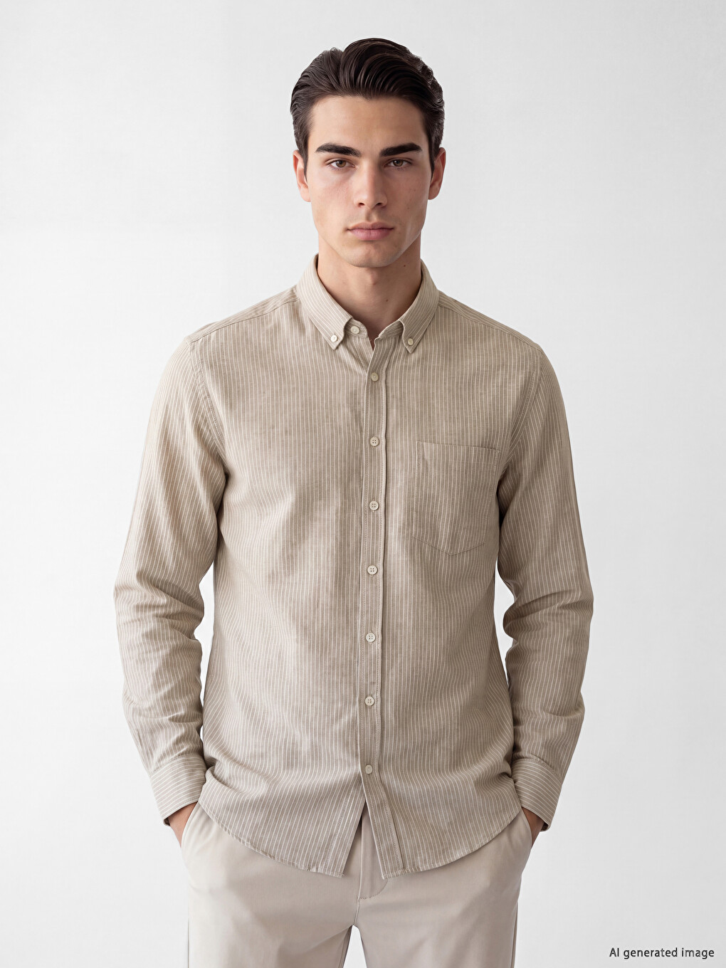 Man Brown Shirt
