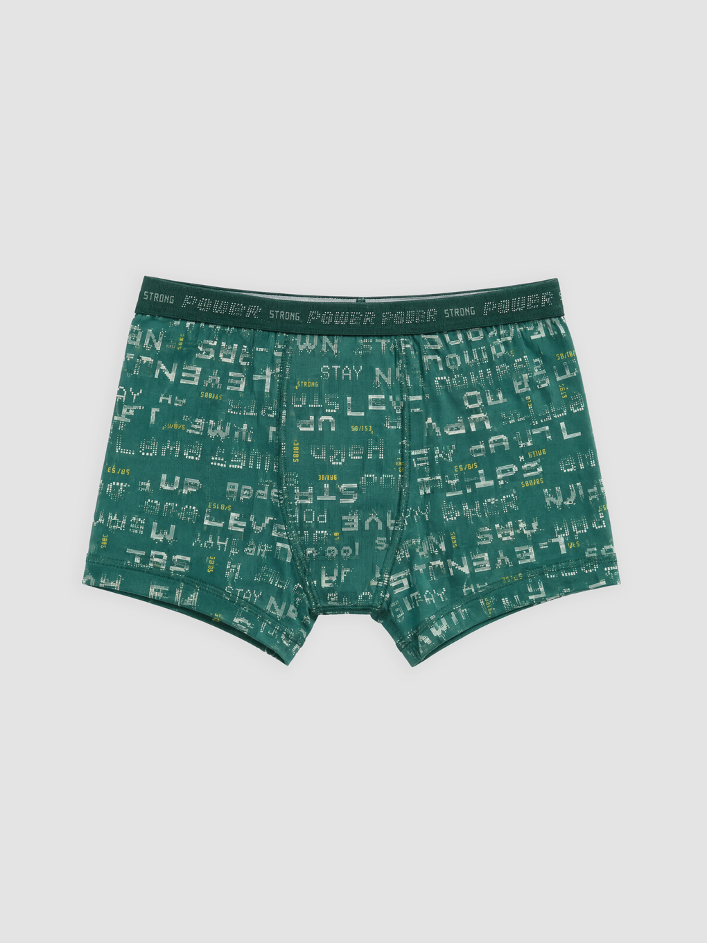 Yeşil Baskılı Erkek Çocuk Boxer