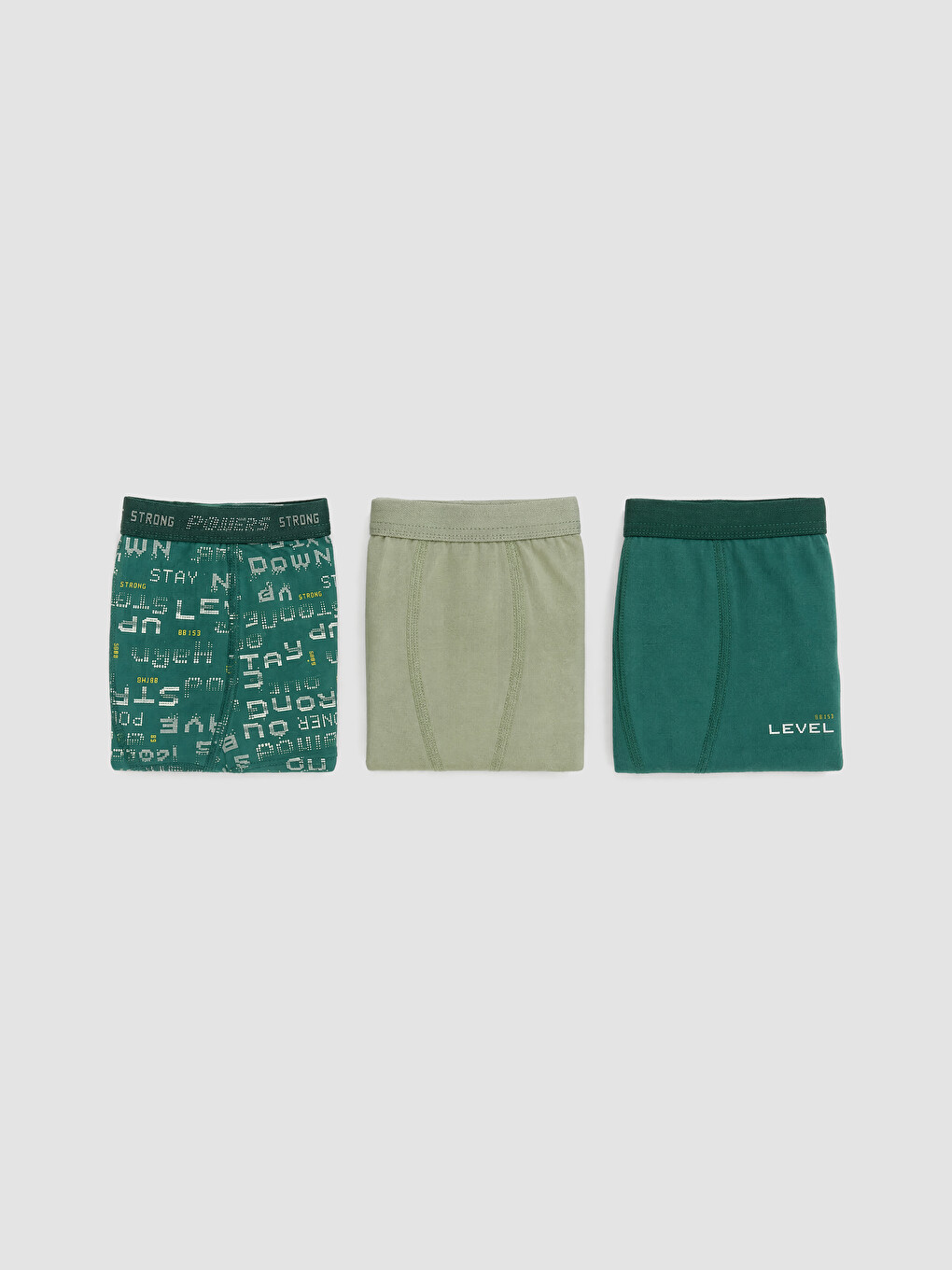 Yeşil Erkek Çocuk Boxer 3'lü