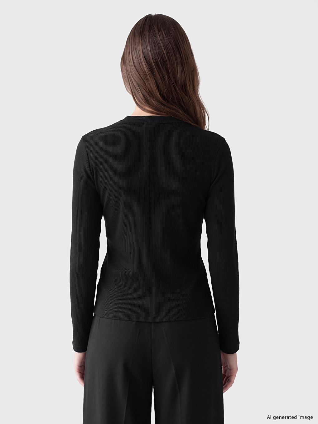 Crew Neck Rhinestone Embellished Women's Body-3