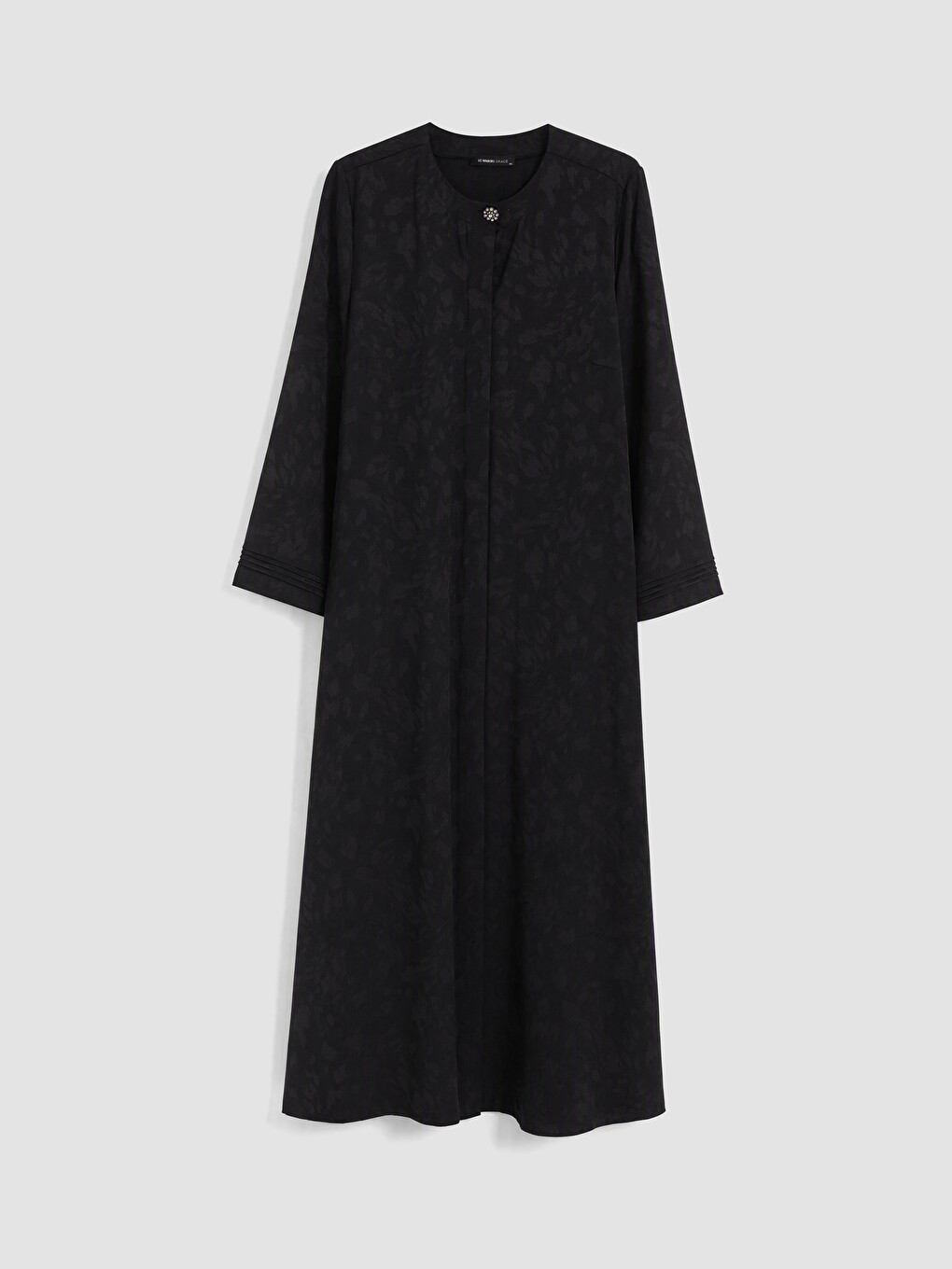 Crew Neck Patterned Women's Abaya
