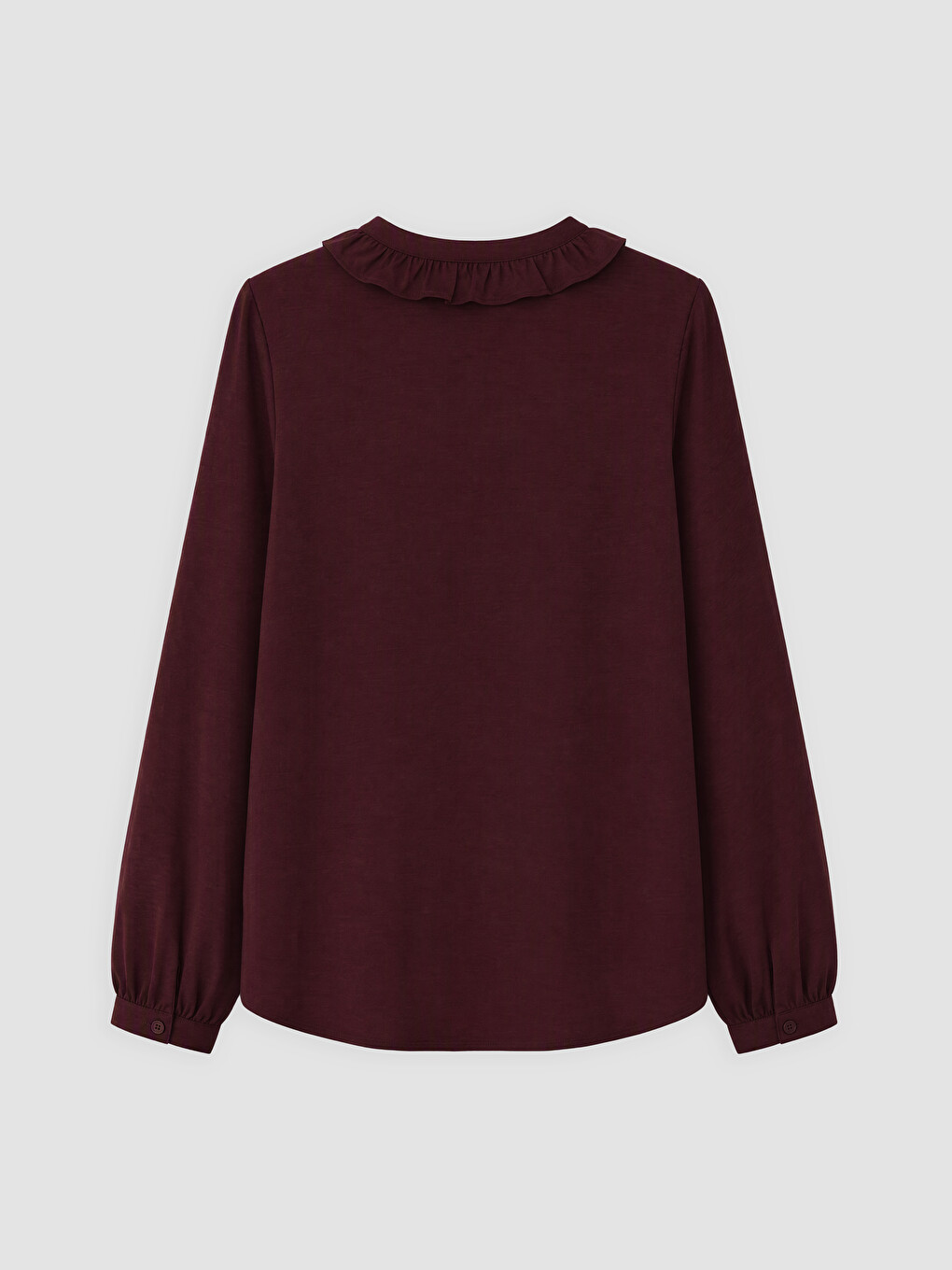 Notch Neck Frilled Women's Shirt-1