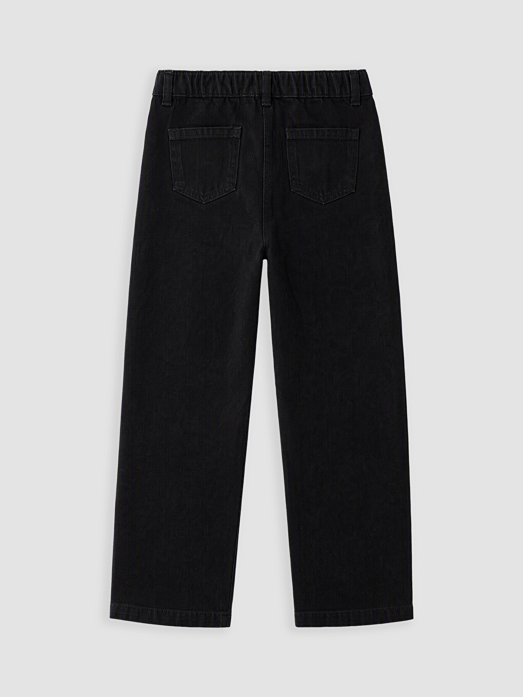 Siyah Regular Fit Nakışlı Kız Çocuk Jean-2