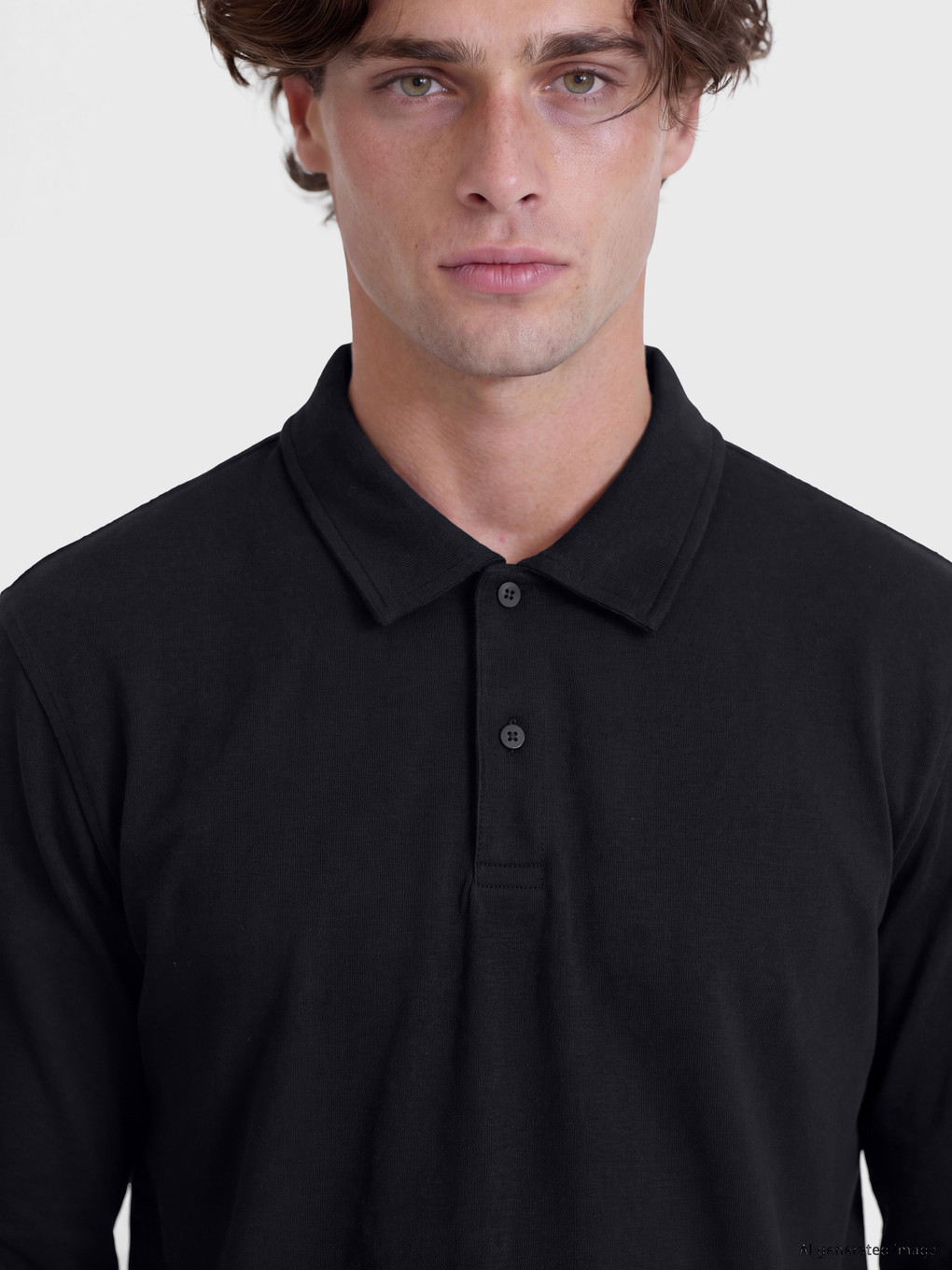 Polo Collar Men's Sweatshirt-2