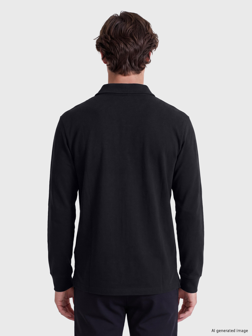 Polo Collar Men's Sweatshirt-3