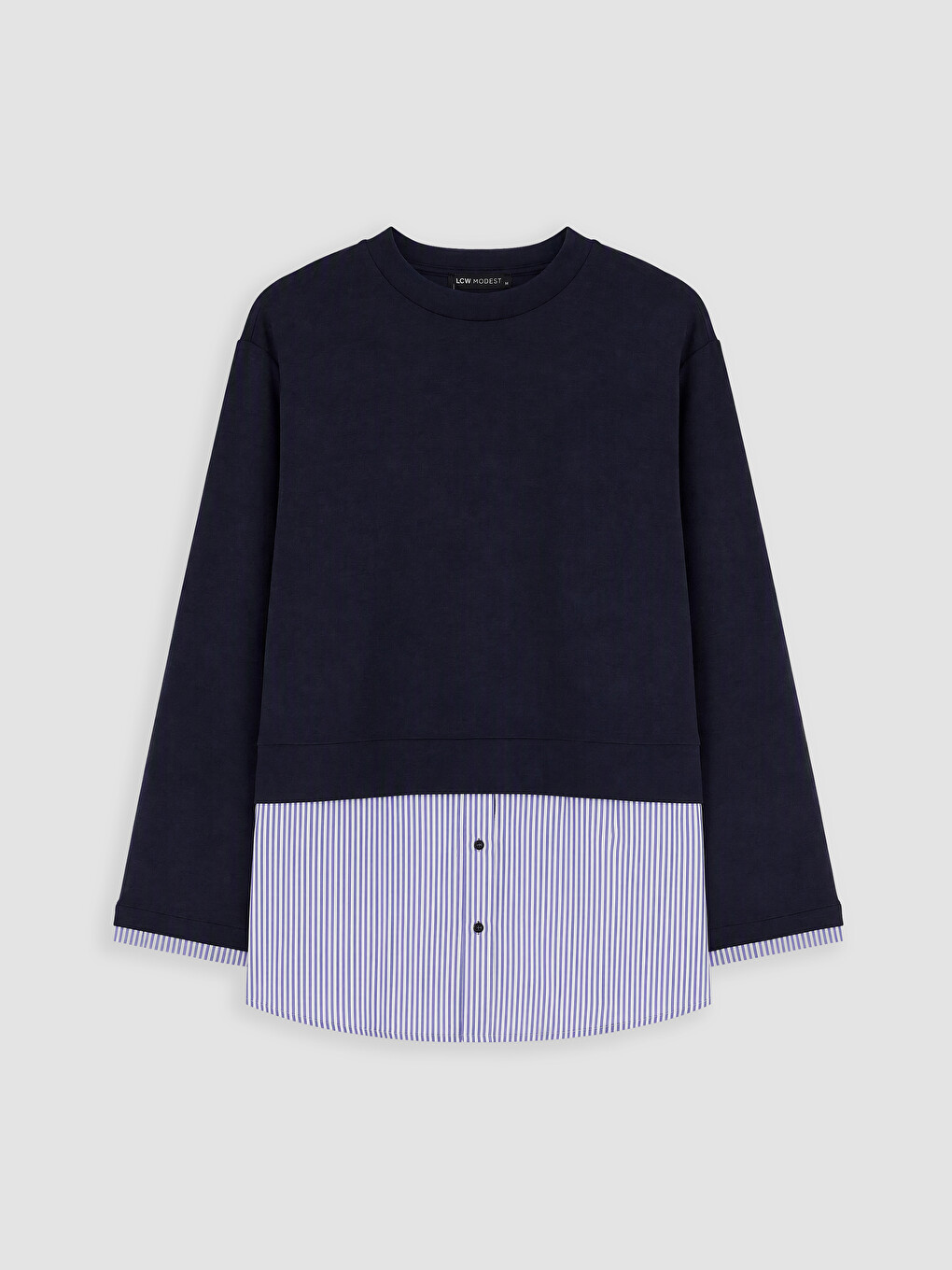 Lacivert Soft Touch Kadın Sweatshirt Tunik