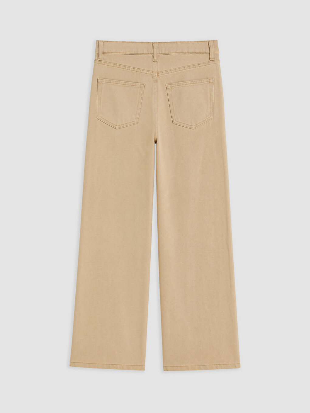 Bej Wideleg Kadın Jean Pantolon-1