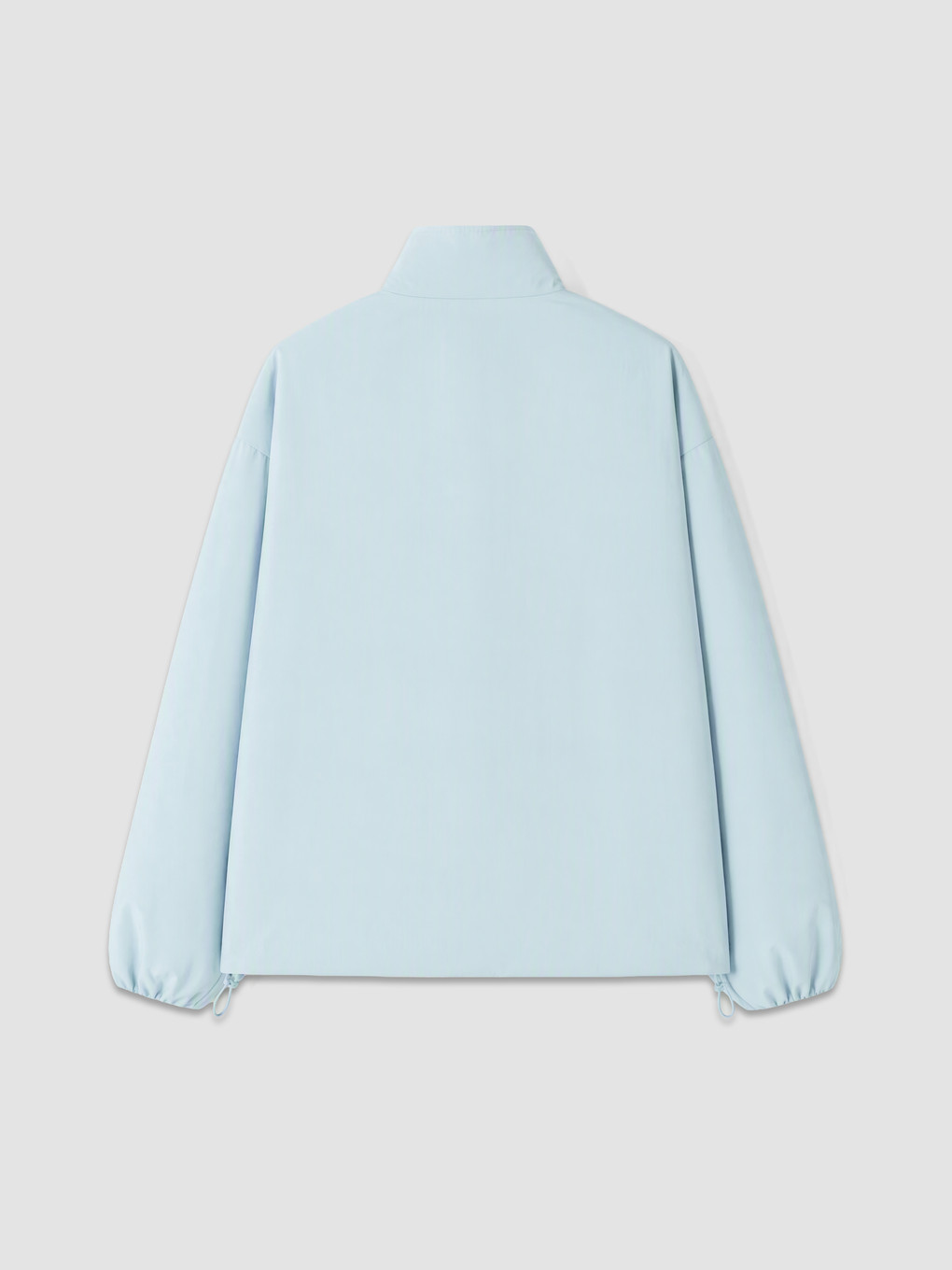 Mavi Dik Yaka Oversize Kadın Yağmurluk-6