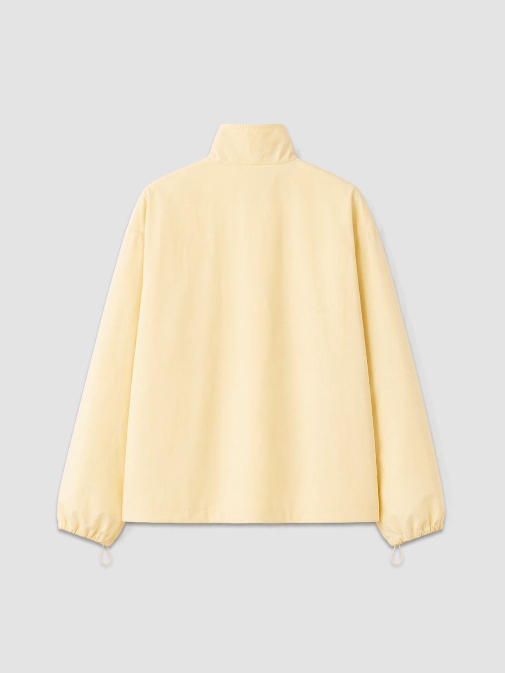 Sarı Dik Yaka Oversize Kadın Yağmurluk-5