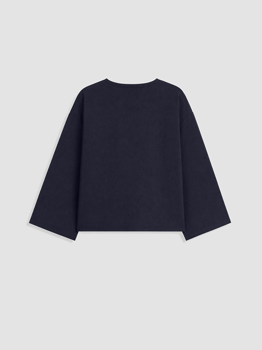 Lacivert Süslü Düğmeli Oversize Kadın Kimono-6