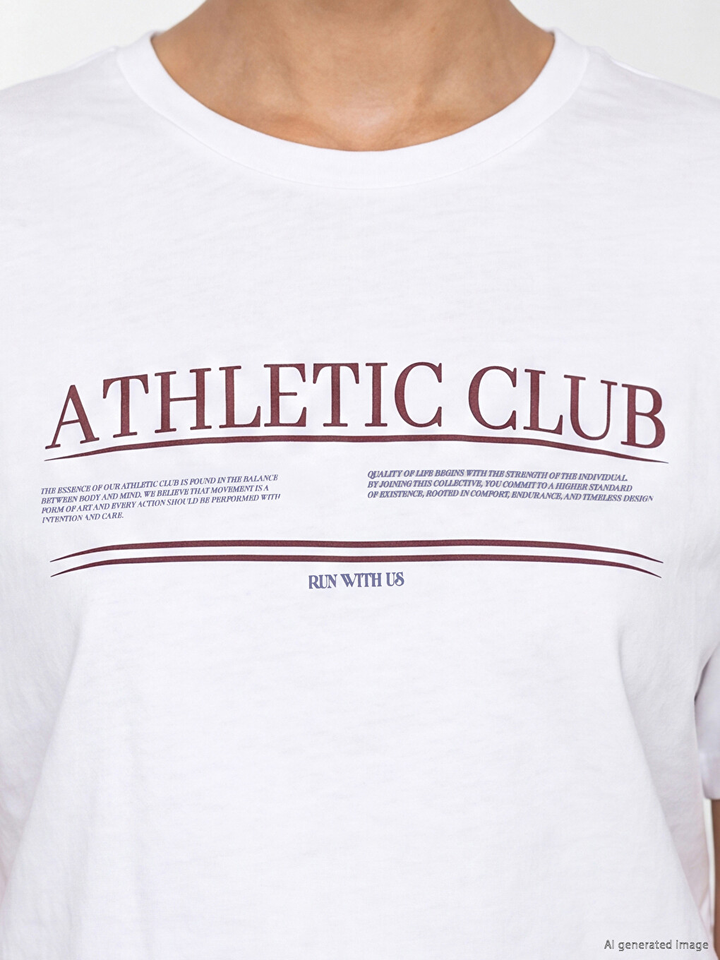 %100 Pamuklu Oversize Kadın Spor Tişört-2