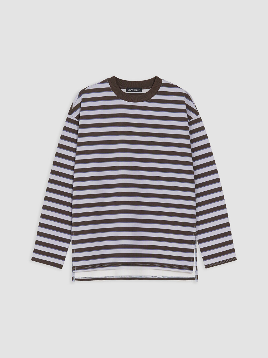 Striped Oversize Women's Sweatshirt Tunic
