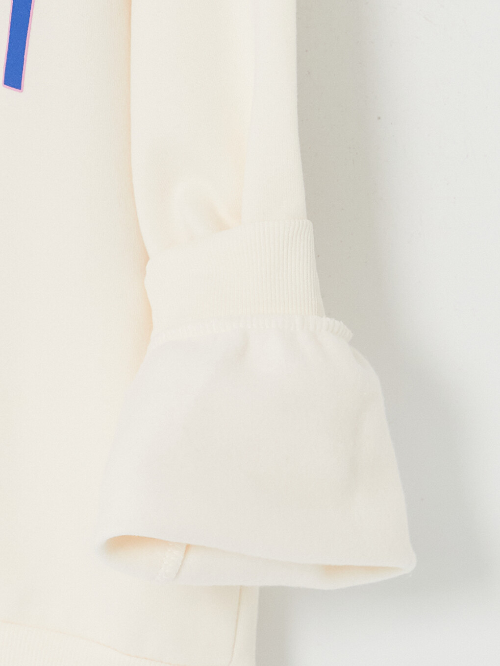 Ekru New York Baskılı Kız Çocuk Kalın Sweatshirt-3