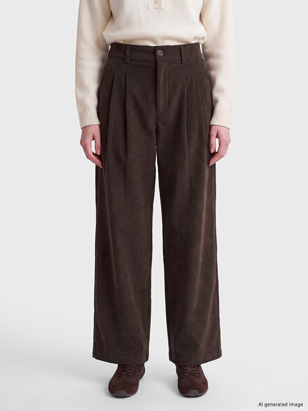 Woman Brown Trousers-1