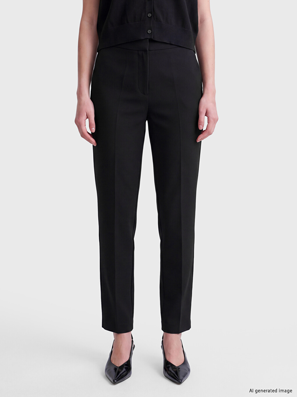 Slim Fit Women's Trousers-1