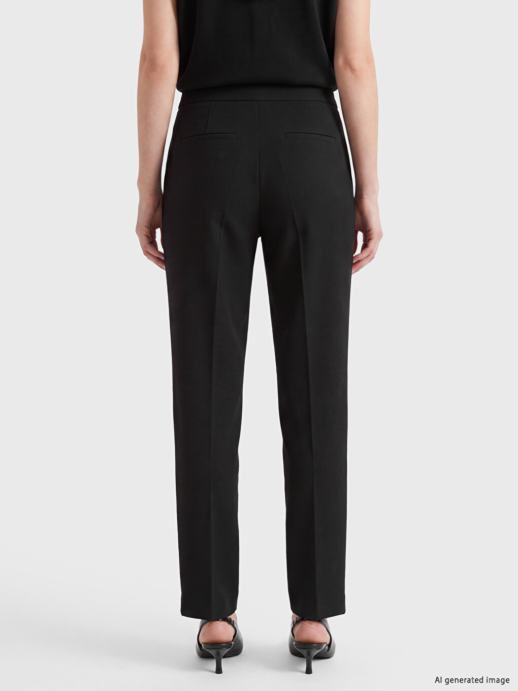 Slim Fit Women's Trousers-3