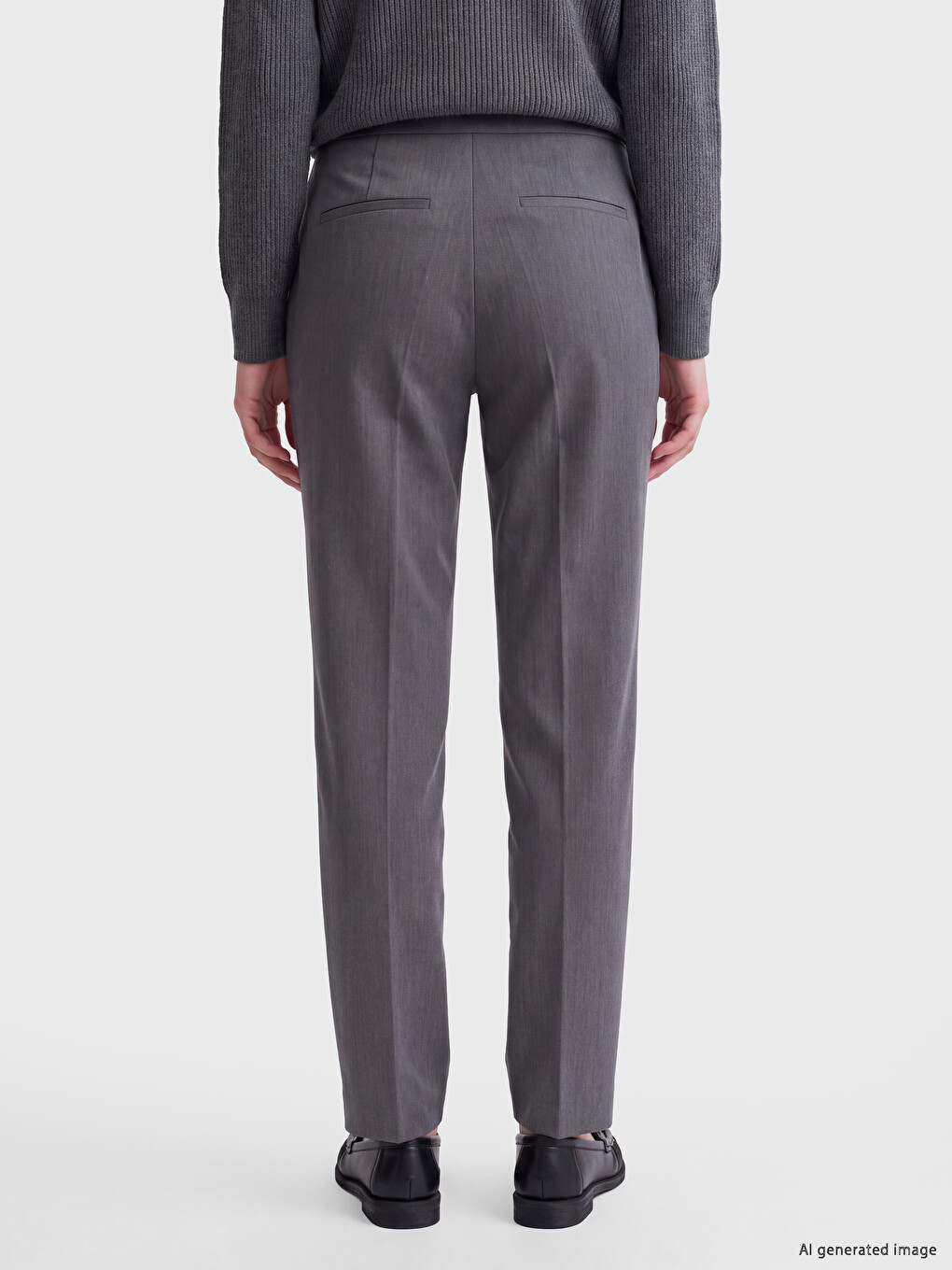 Slim Fit Women's Trousers-3
