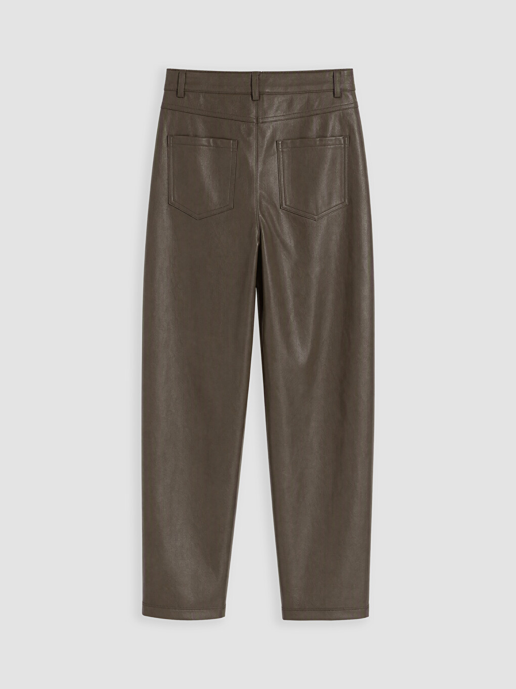 Faux Leather Cigarette Women's Trousers-6
