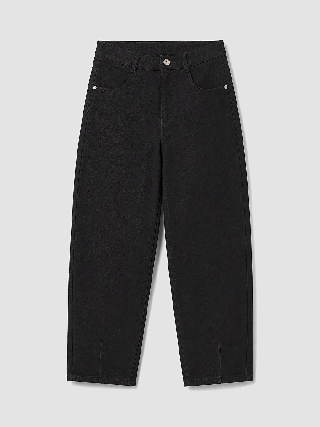 Siyah Balloon Fit Kız Çocuk Gabardin Pantolon