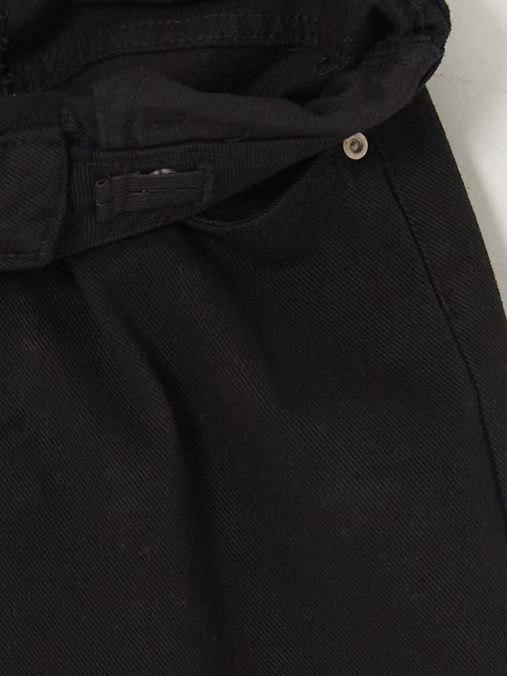 Siyah Balloon Fit Kız Çocuk Gabardin Pantolon-1