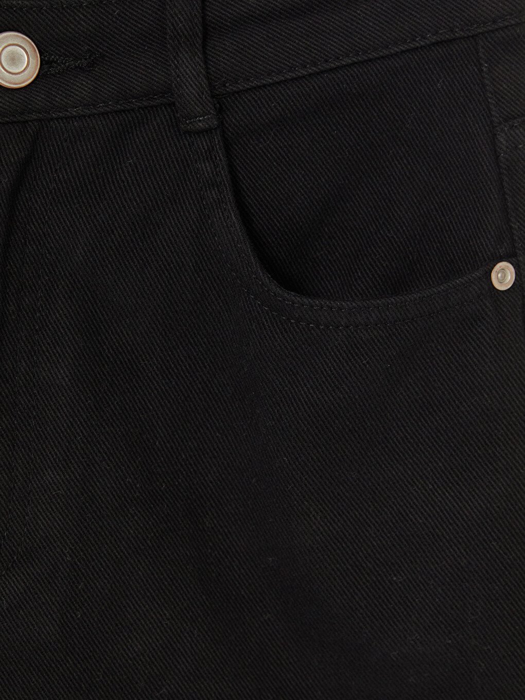 Siyah Balloon Fit Kız Çocuk Gabardin Pantolon-2