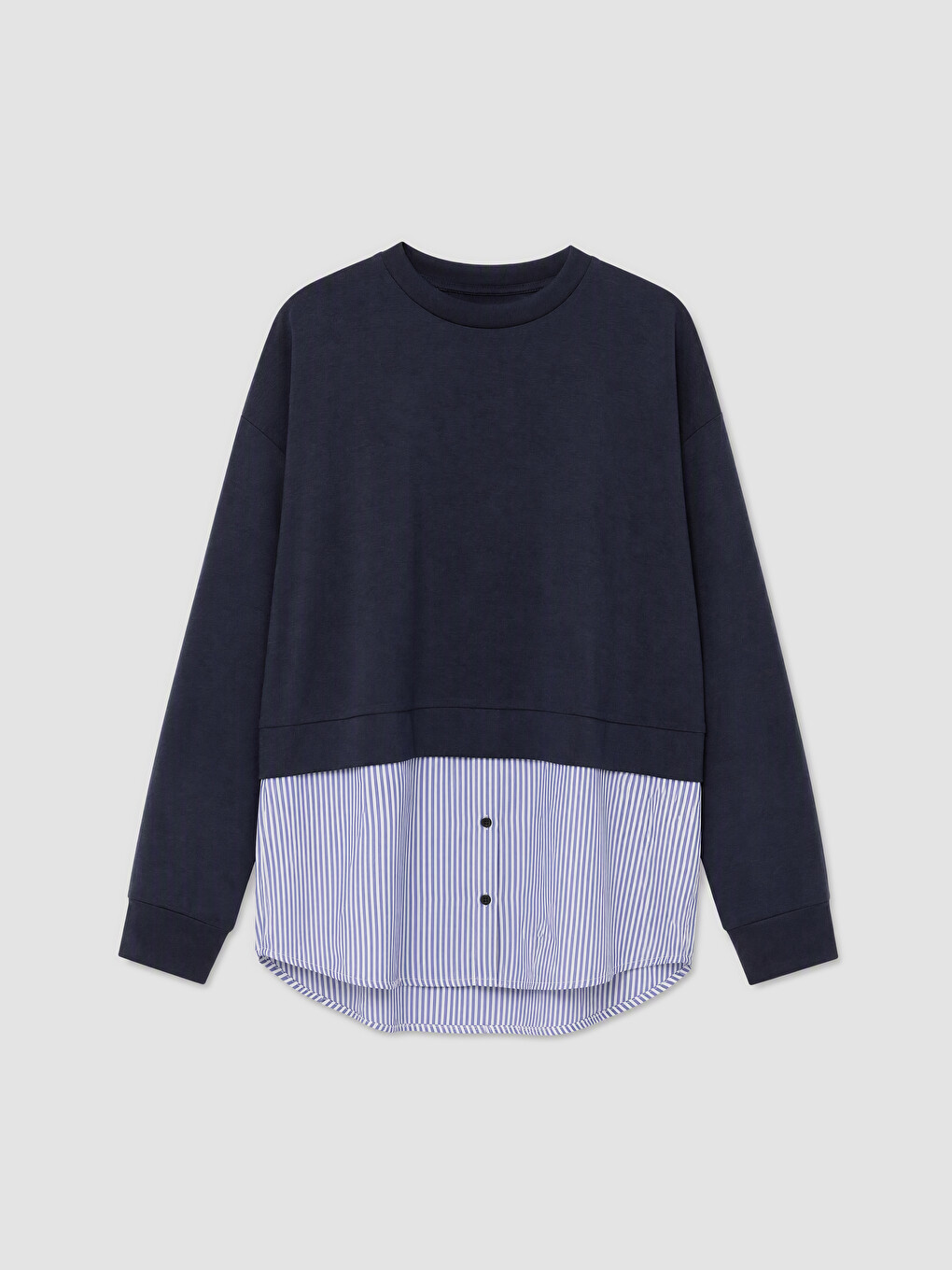 Soft Touch Striped Women's Sweatshirt Tunic