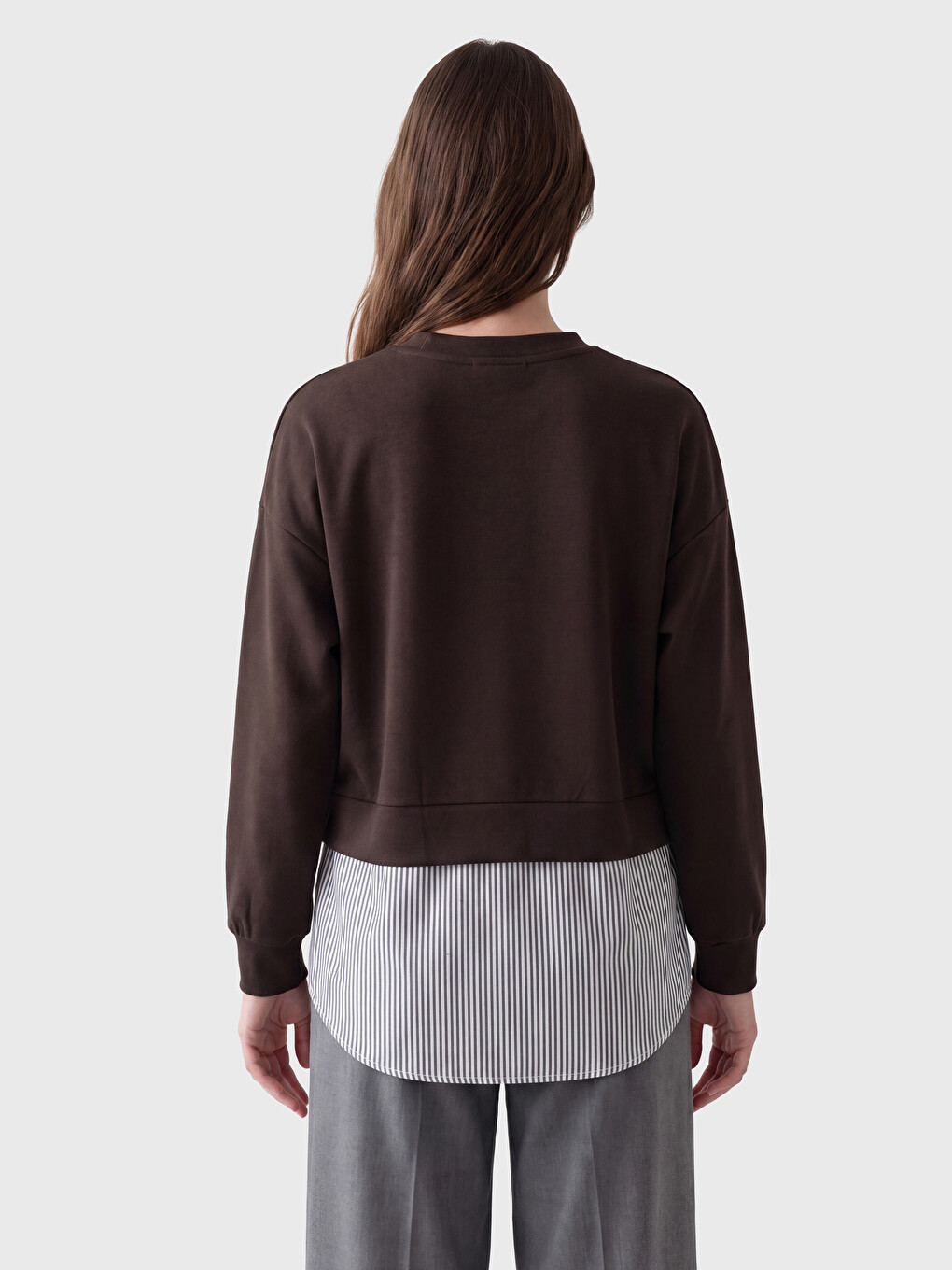 Soft Touch Striped Women's Sweatshirt Tunic-3