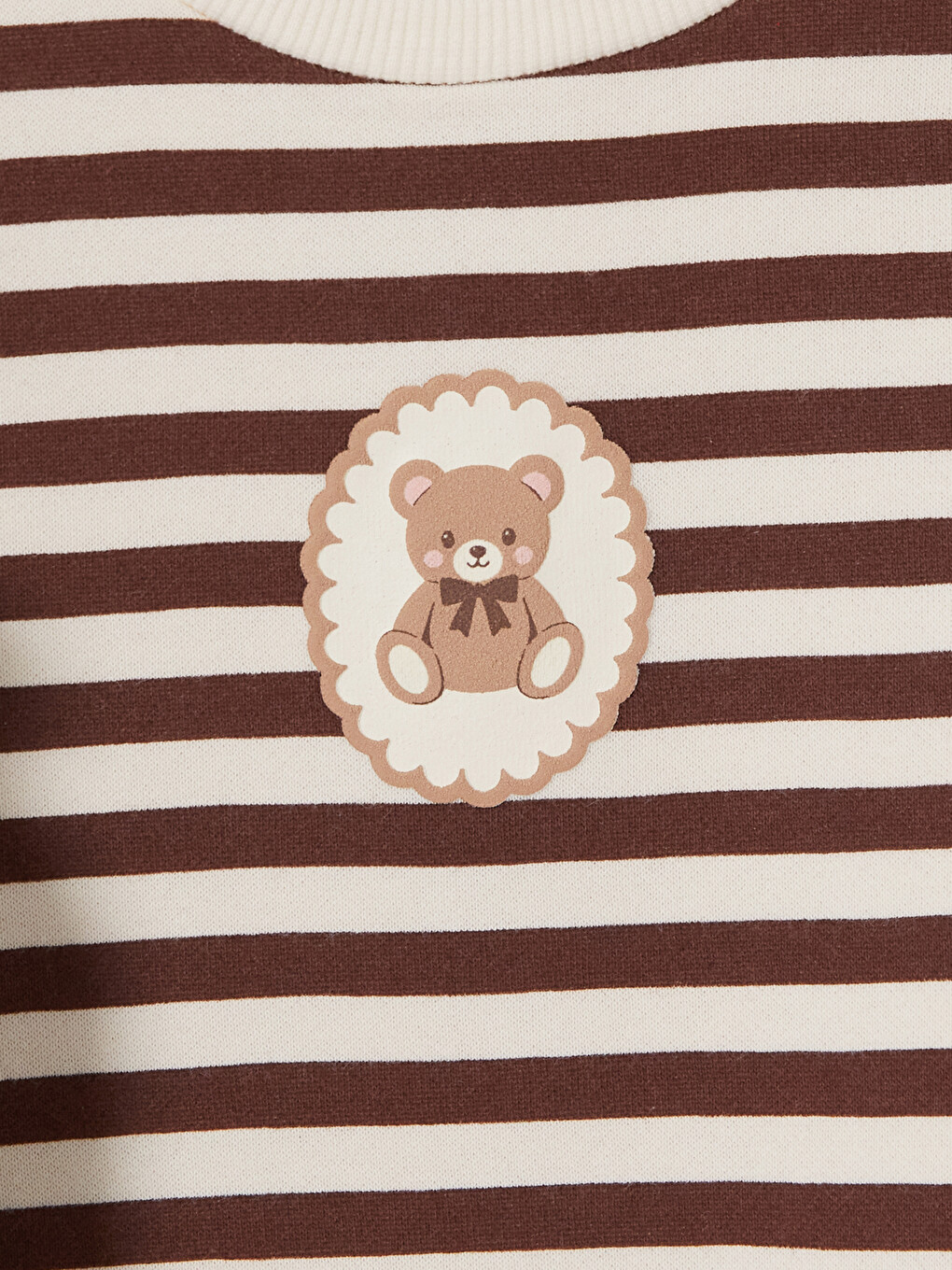Ruffled Striped Girls' Thick Sweatshirt-1