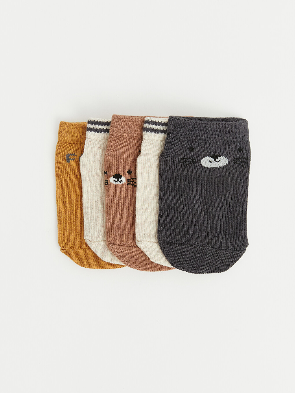 Patterned Baby Boys' Trainer Socks 5 Pack