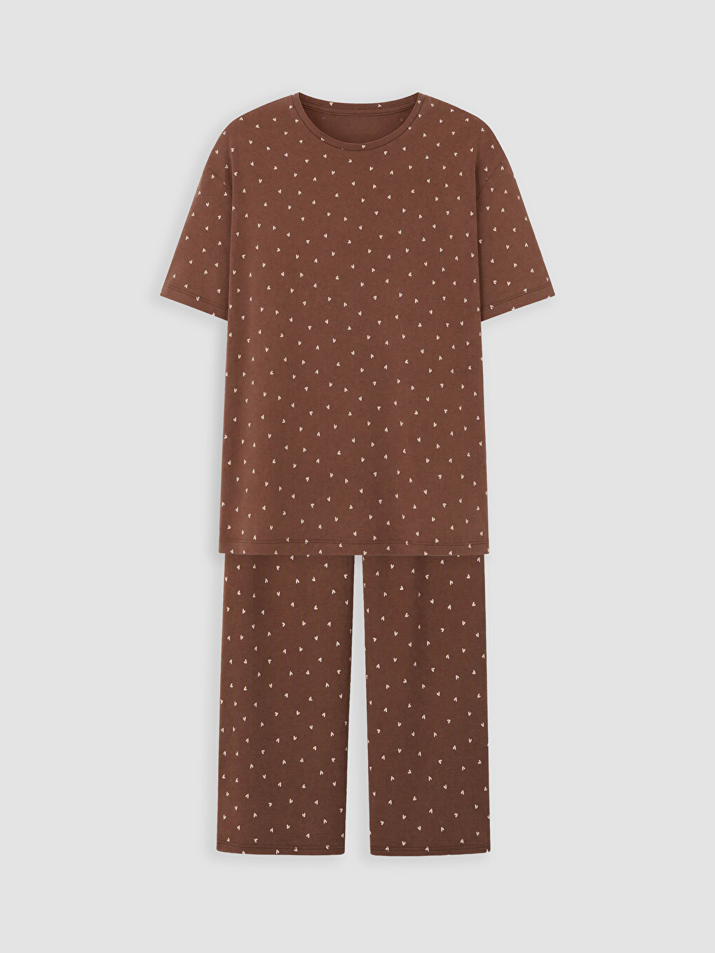 Crew Neck Patterned Women's Pyjamas