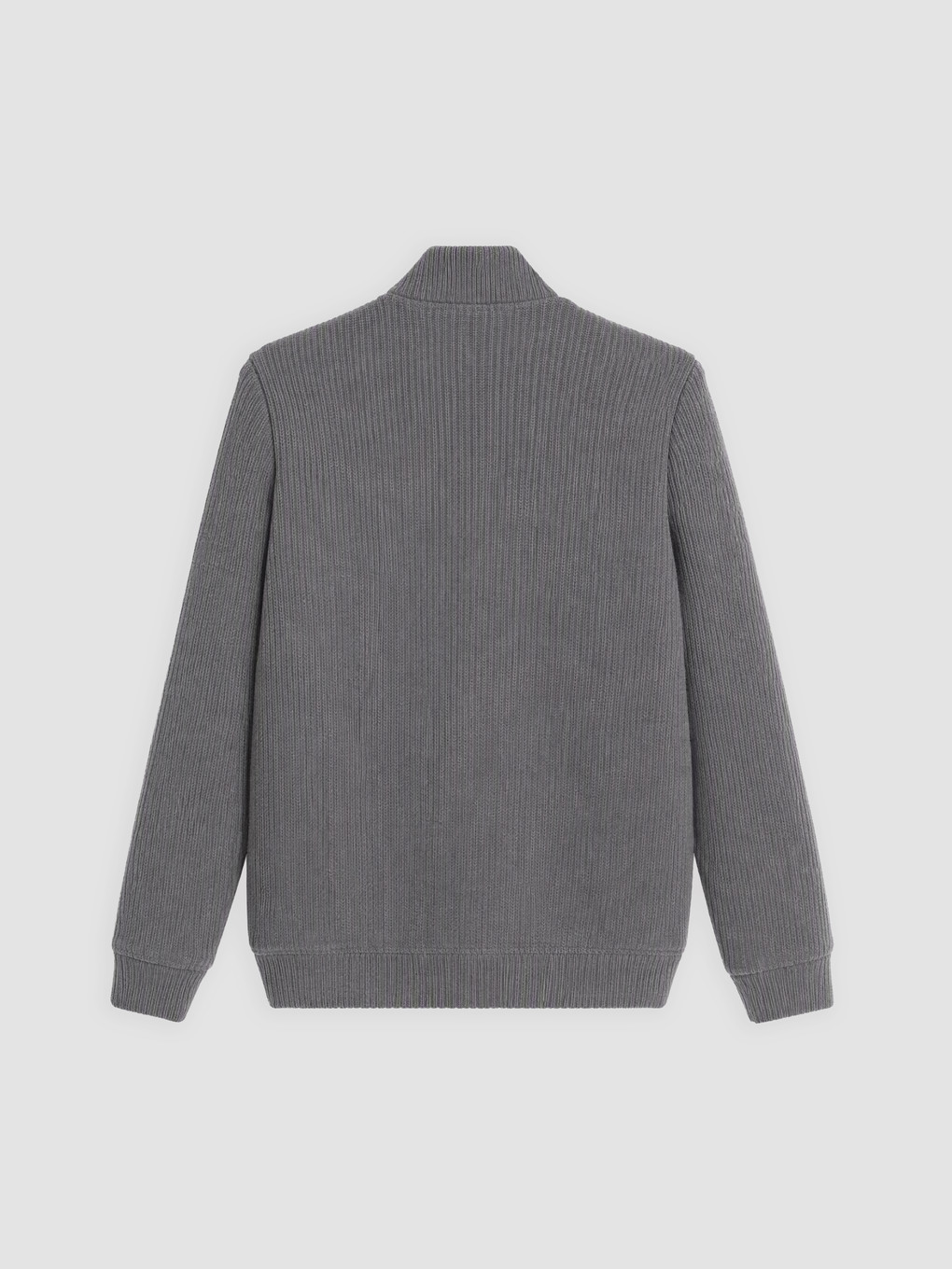 Gri Regular Fit Dik Yaka Hırka-1