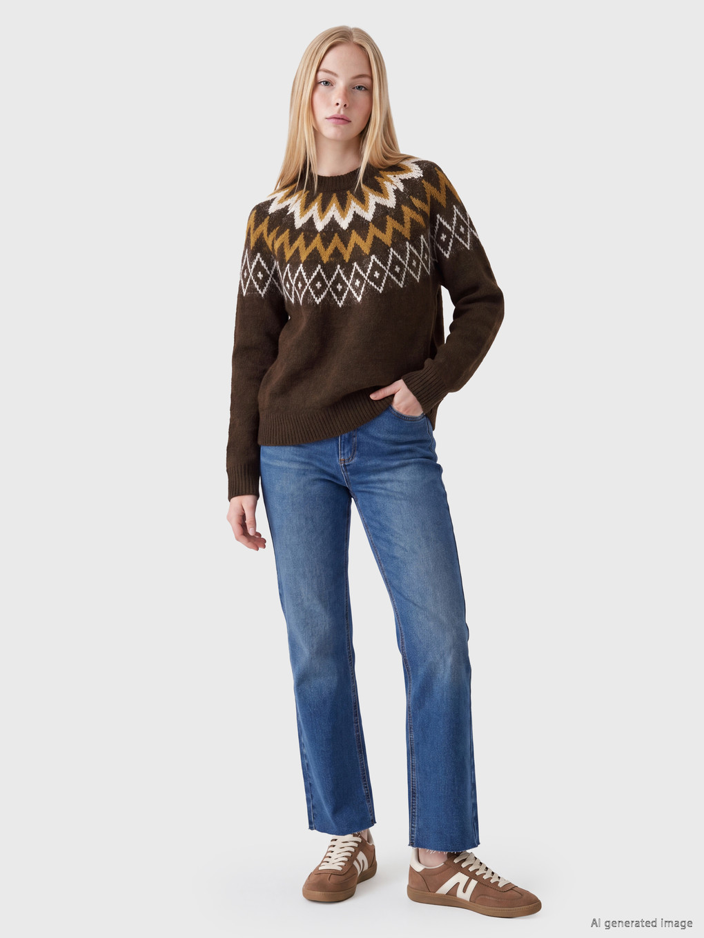 Woman Brown Sweater-1