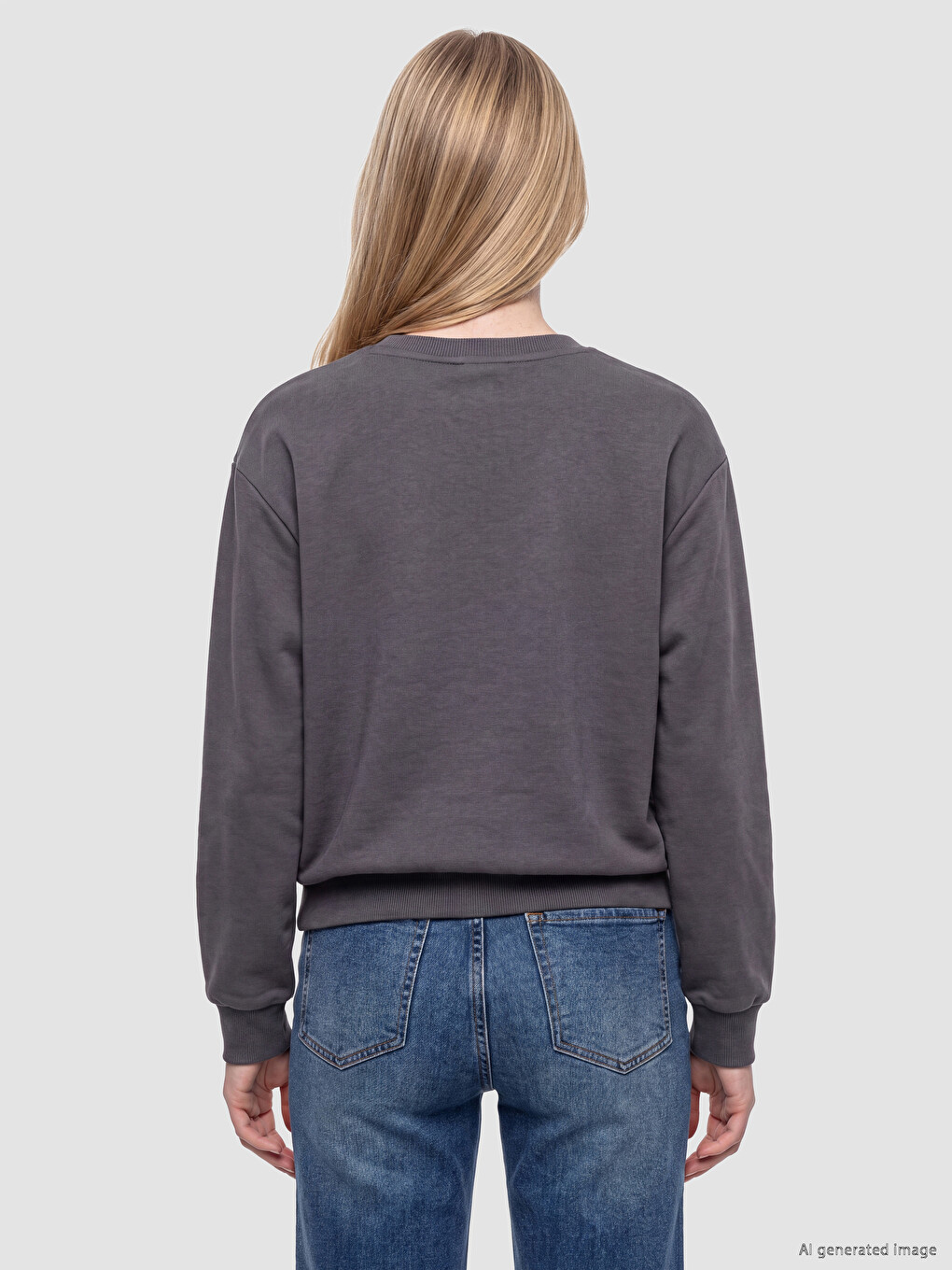 Woman Anthracite Sweatshirt-3