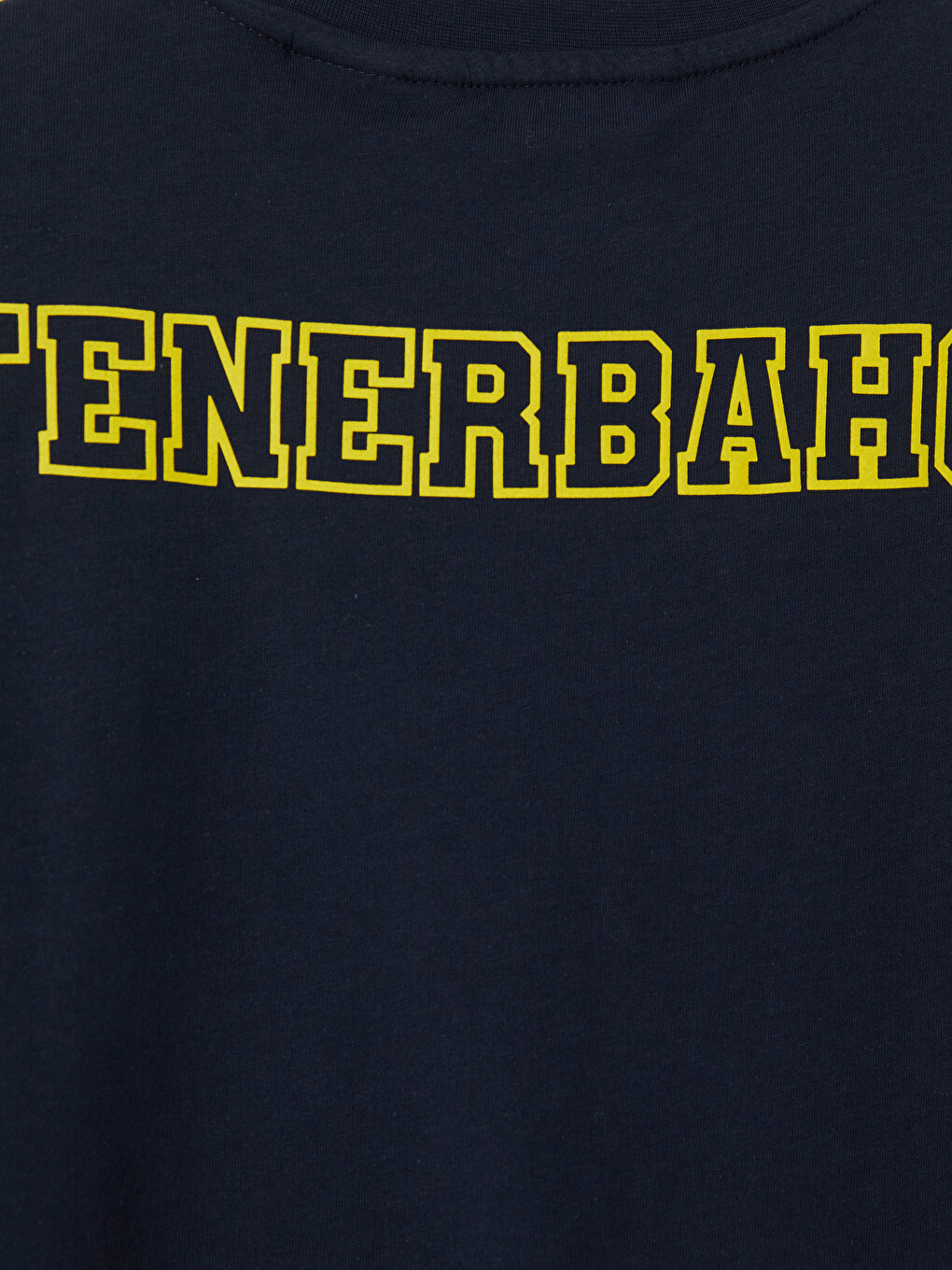 Lacivert Bisiklet Yaka Fenerbahçe Baskılı Penye Erkek Tişört-7