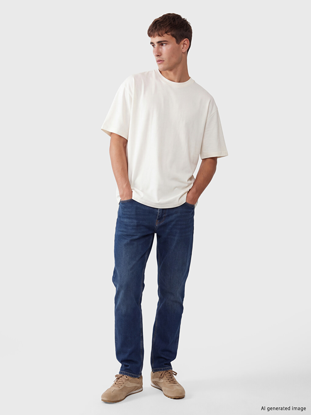 Blugi Slim Fit Din Țesătură Stretch Premium-1