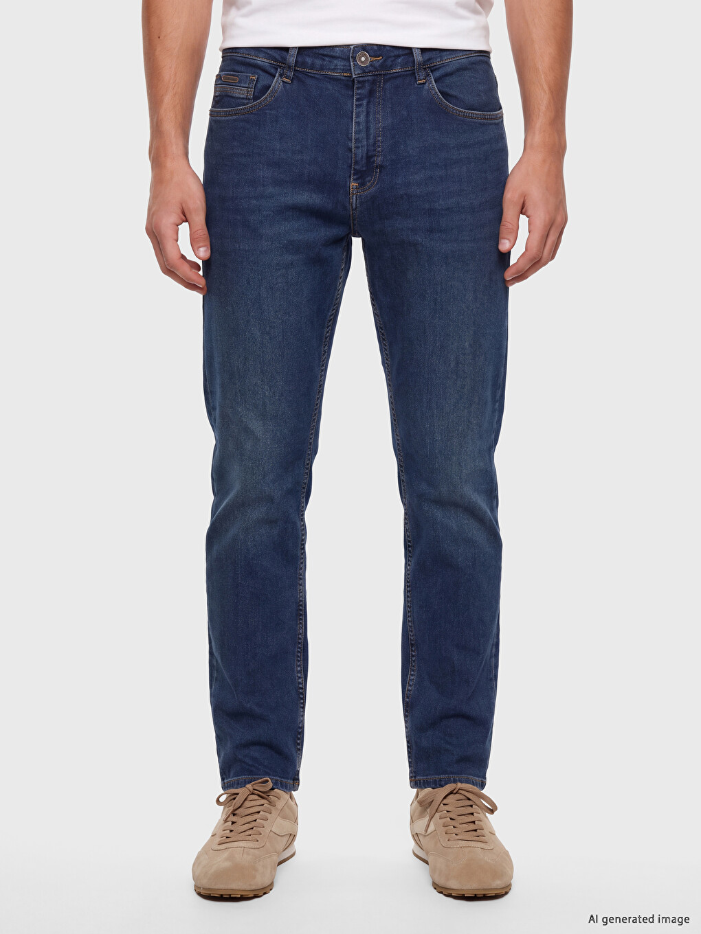 Blugi Slim Fit Din Țesătură Stretch Premium-2