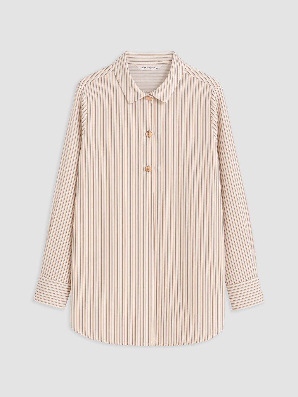 Striped Poplin Women's Shirt Tunic-4
