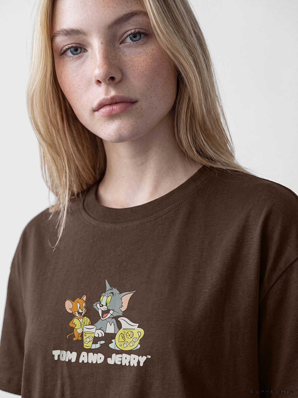 T-shirt E Stampuar Tom & Jerry Për Gra-2
