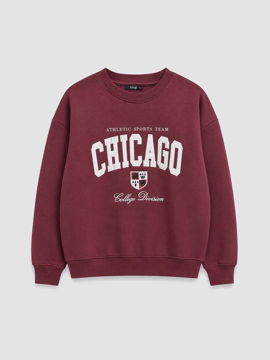 Embroidered Oversize Women's Thick Sweatshirt