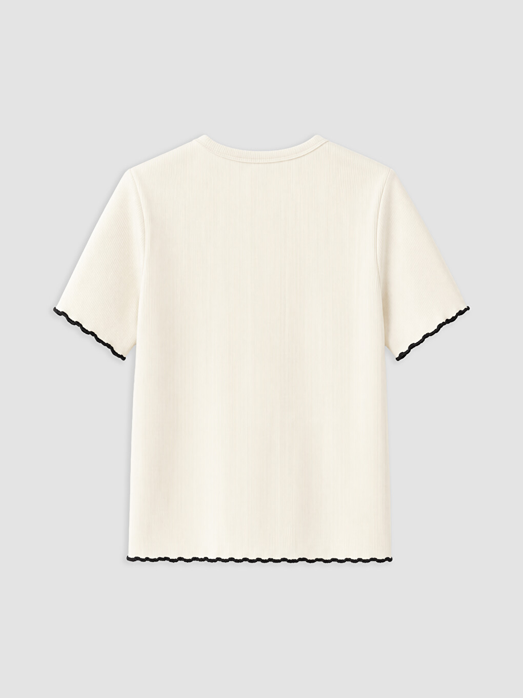 Crew Neck Embroidered Girls' T-shirt-2