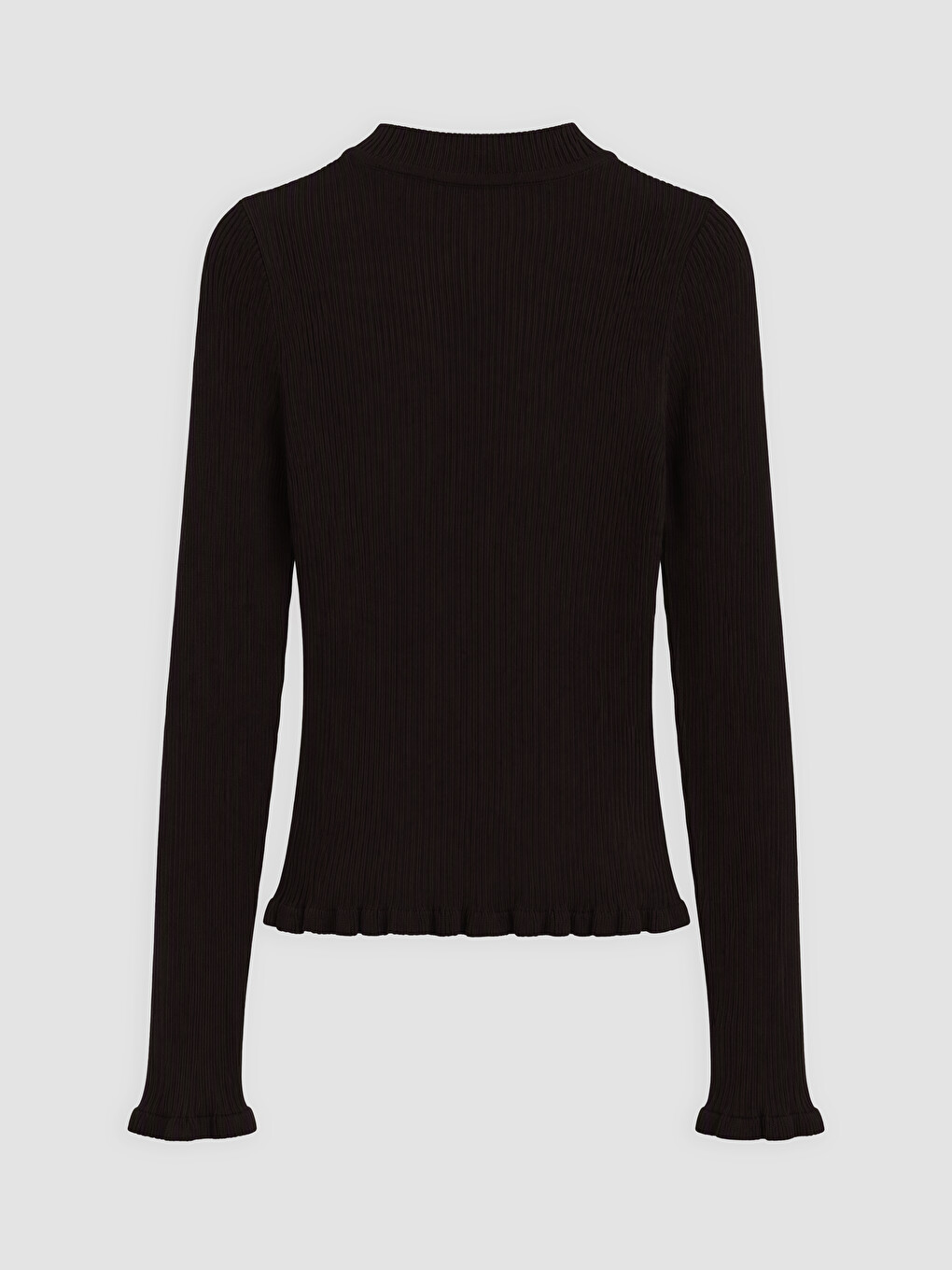 Mock Neck Striped Women's Knitwear Sweater-1