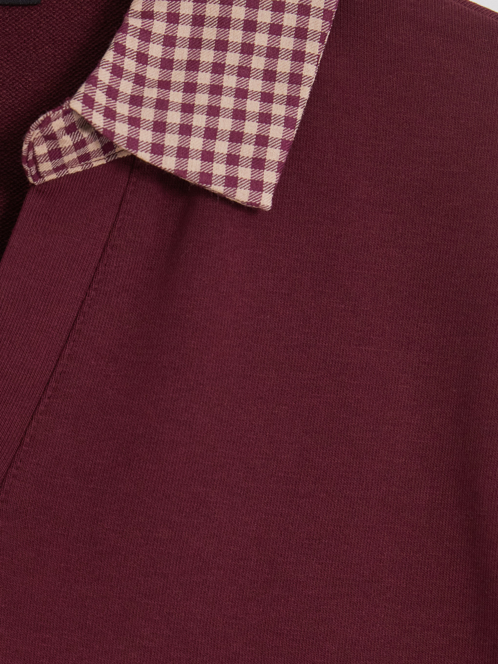 Shirt Collar Plaid Women's Sweatshirt-1