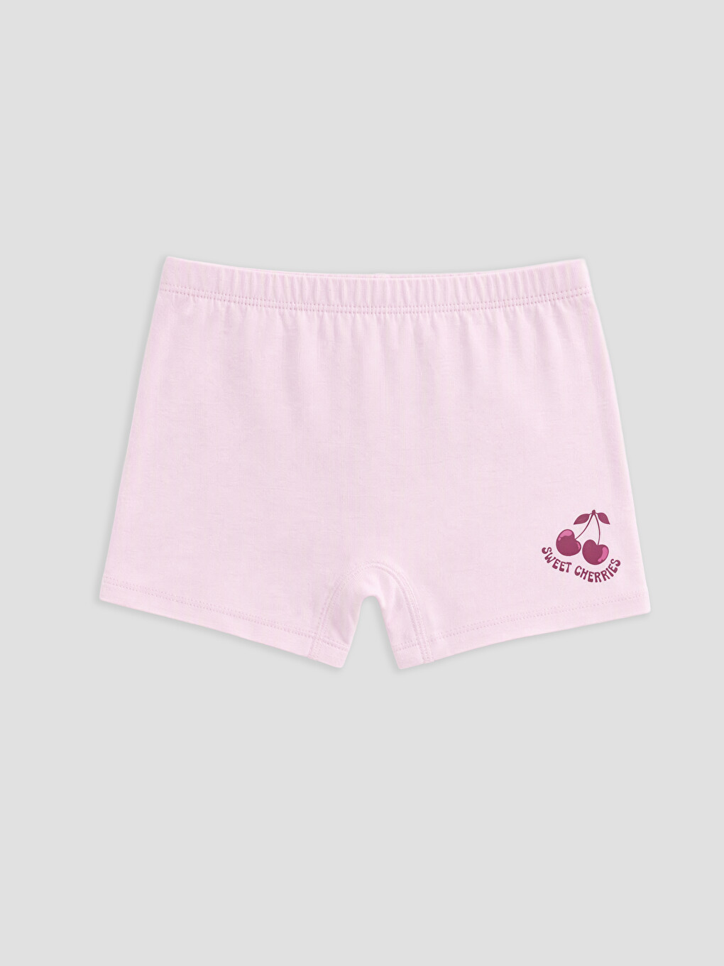 Lila Baskılı Kız Çocuk Boxer