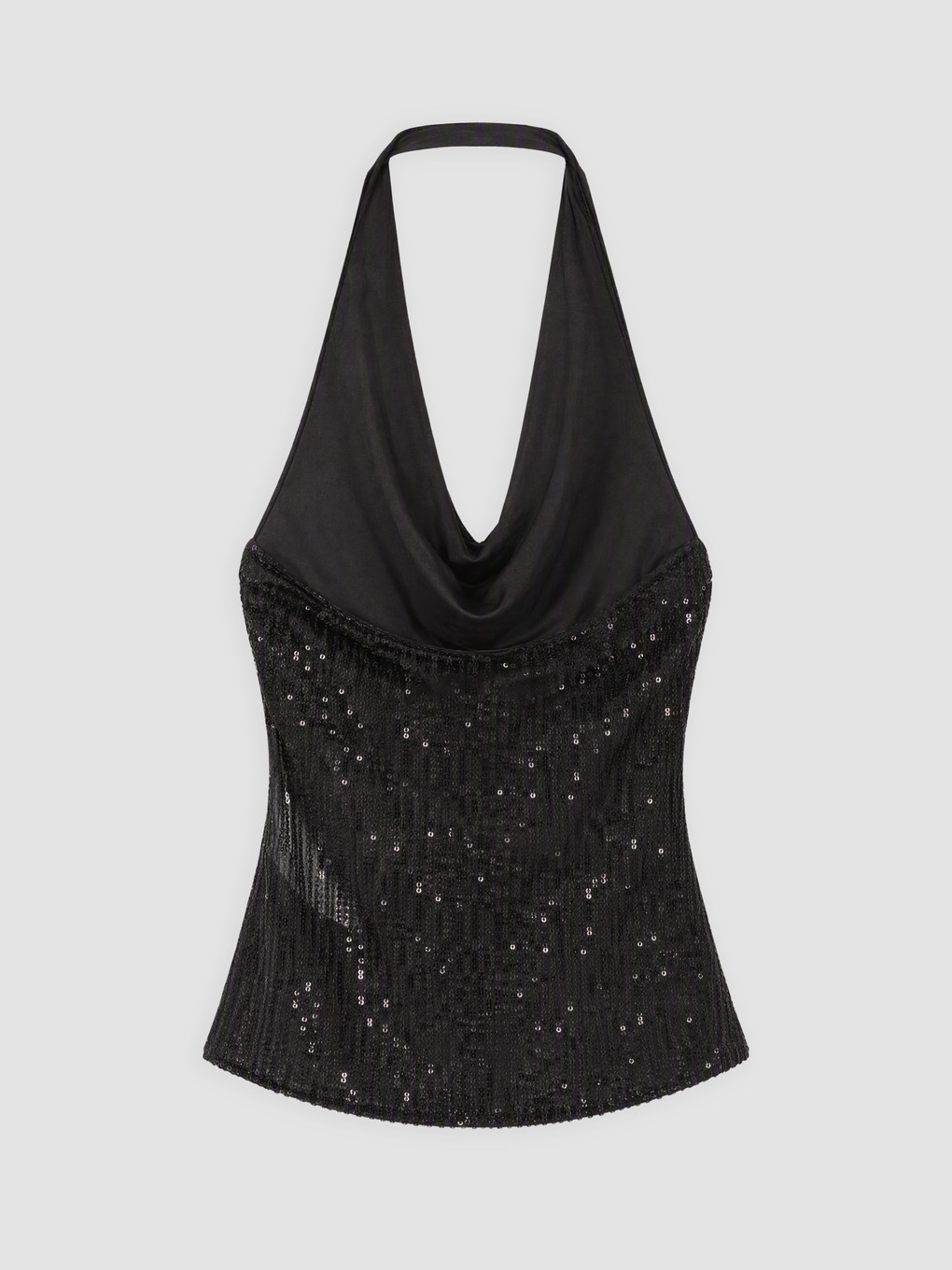 Halter Neck Sequined Blouse-5