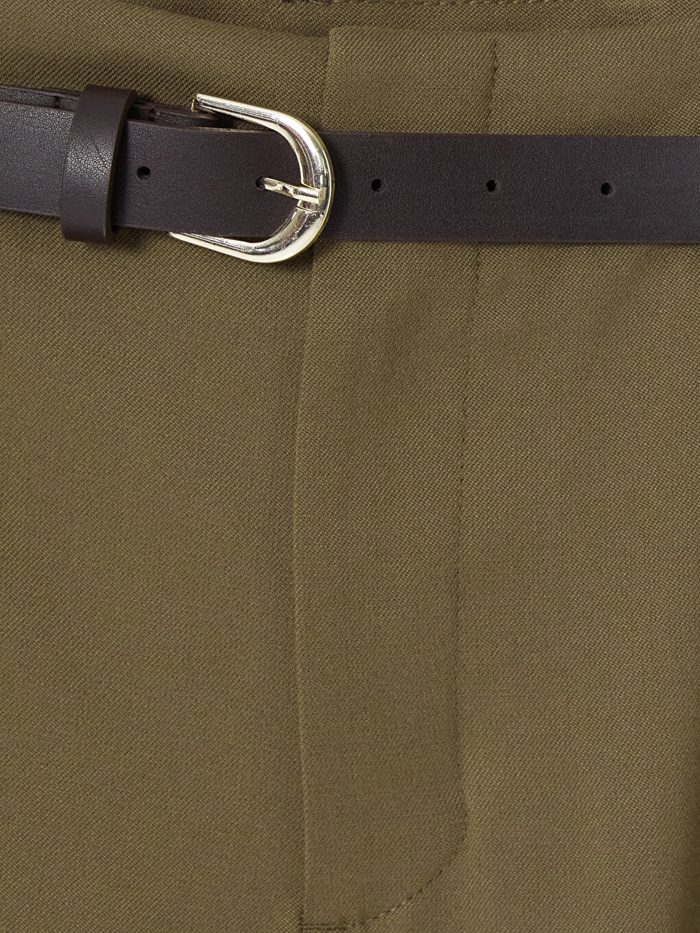 Woman Khaki Trousers-1
